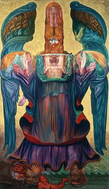 'The Angel of History', Ernst Fuchs, 1992 (copyright to the artist) Pictures, Images and Photos