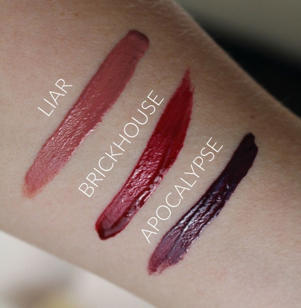 urban decay revolution lip gloss swatches brickhouse liar apocalypse