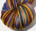 4.3 oz "Plum Nut" Merino/Nylon Hand Painted Sock Yarn