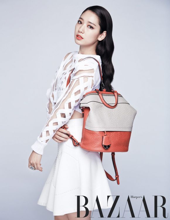 Park Shin Hye with Bags for Harper Bazaar and Lee Bo Young with More ...