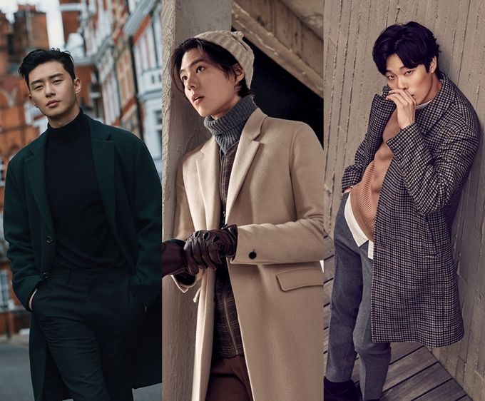 Park Seo Joon, Park Bo Gum, and Ryu Jun Yeol Showcase Wool Coat ...