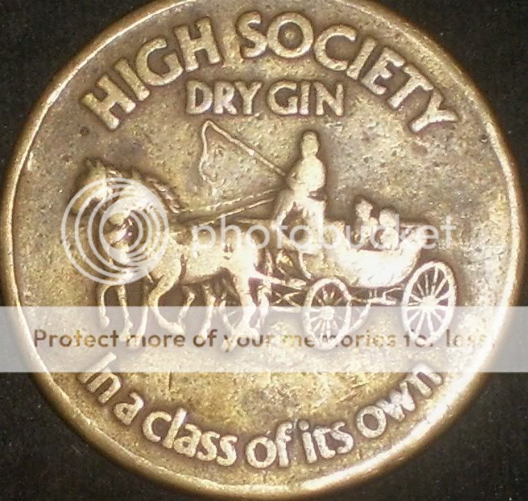 Bagpiper Whisky VINTAGE Brass Token Very Rare  